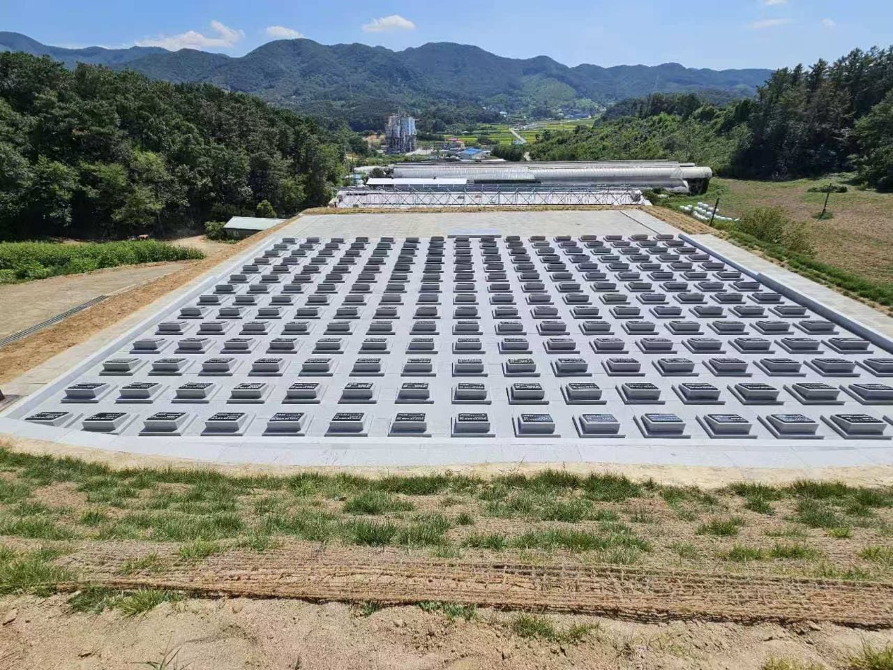 단체 평장 묘역 조성 가은장묘 실제 시공 현장